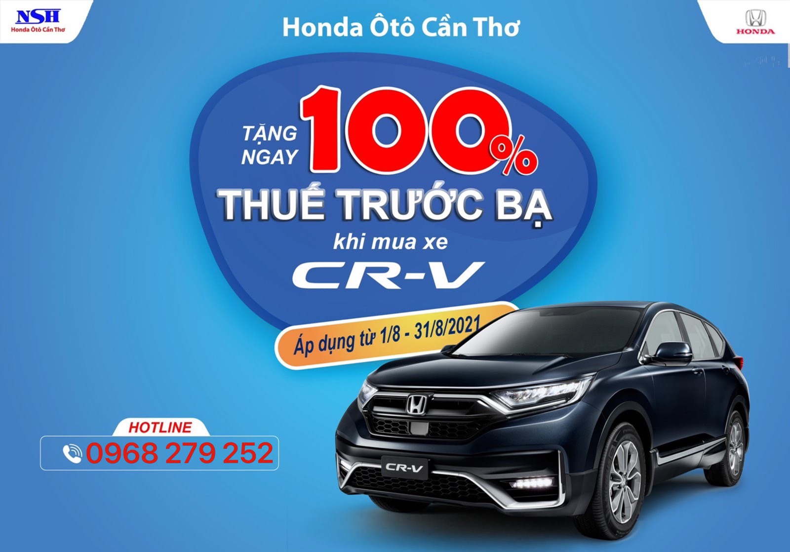 KHUYẾN MÃI CỰC LỚN KHI MUA XE HONDA CR-V 2021 - TẶNG 100% THUẾ TRƯỚC BẠ - TẶNG PHỤ KIỆN CHÍNH HÃNG